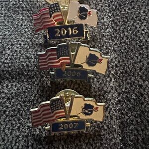 Commemorative American Flag Lapel Pin - 2007, 2006, 2016 - Patriotic Accessory